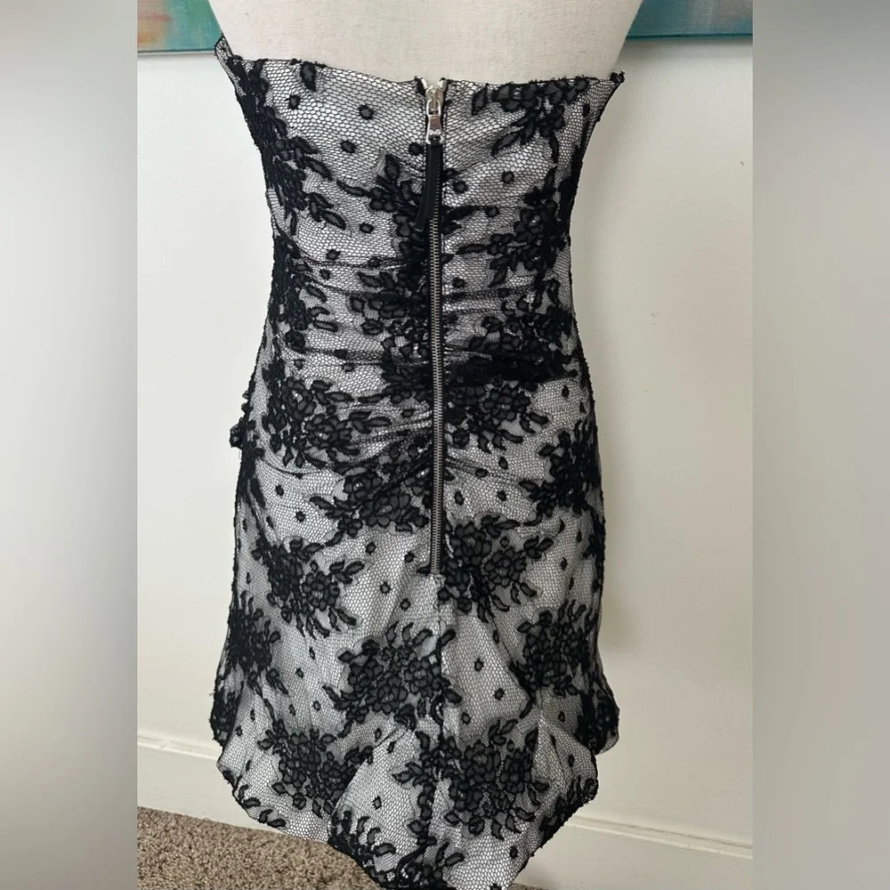 Dolce & Gabbana Y2K Black And White Tulle Lace Corset Mini Dress - Picture 4 of 16